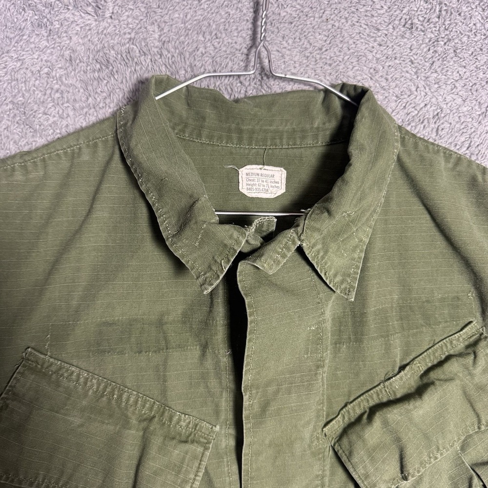 Coat Man's Cotton Wind Resistant Rip Stop Poplin OG 107 M Reg USGI 1968 Vietnam - Picture 5 of 12